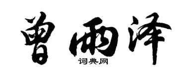 胡问遂曾雨泽行书个性签名怎么写