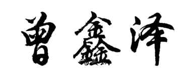 胡问遂曾鑫泽行书个性签名怎么写