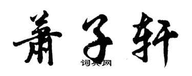 胡问遂萧子轩行书个性签名怎么写