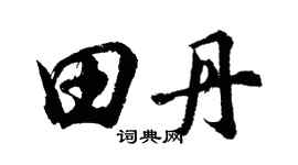 胡问遂田丹行书个性签名怎么写