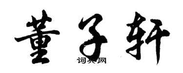 胡问遂董子轩行书个性签名怎么写