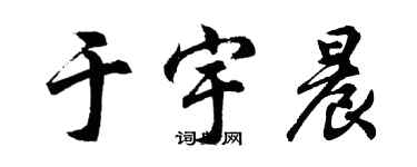胡问遂于宇晨行书个性签名怎么写