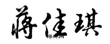 胡问遂蒋佳琪行书个性签名怎么写