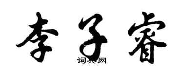 胡问遂李子睿行书个性签名怎么写