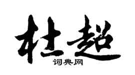 胡问遂杜超行书个性签名怎么写