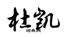胡问遂杜凯行书个性签名怎么写