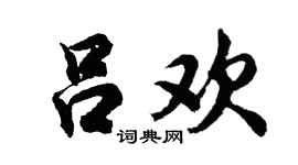 胡问遂吕欢行书个性签名怎么写
