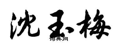 胡问遂沈玉梅行书个性签名怎么写
