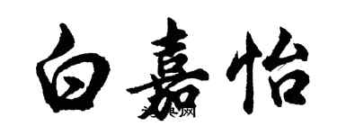 胡问遂白嘉怡行书个性签名怎么写