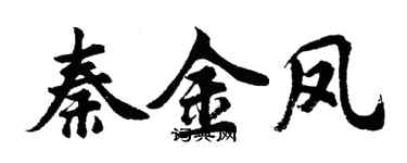 胡问遂秦金凤行书个性签名怎么写