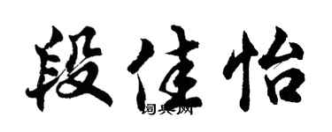 胡问遂段佳怡行书个性签名怎么写