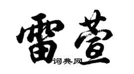 胡问遂雷萱行书个性签名怎么写