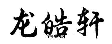 胡问遂龙皓轩行书个性签名怎么写