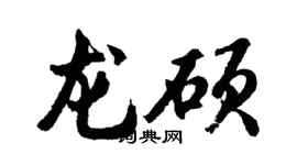 胡问遂龙硕行书个性签名怎么写