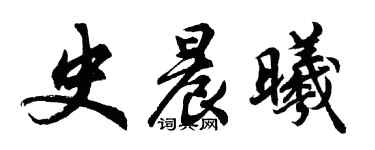 胡问遂史晨曦行书个性签名怎么写