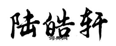 胡问遂陆皓轩行书个性签名怎么写