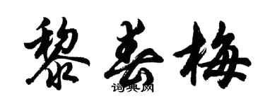 胡问遂黎春梅行书个性签名怎么写