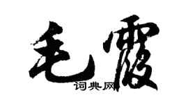 胡问遂毛霞行书个性签名怎么写
