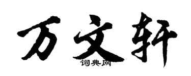 胡问遂万文轩行书个性签名怎么写