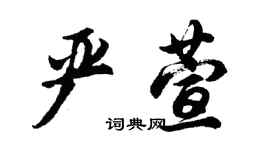 胡问遂严萱行书个性签名怎么写