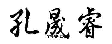 胡问遂孔晟睿行书个性签名怎么写