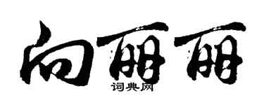 胡问遂向丽丽行书个性签名怎么写