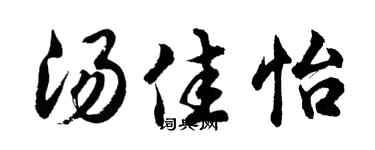 胡问遂汤佳怡行书个性签名怎么写