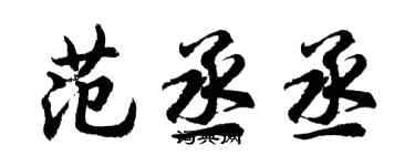 胡问遂范丞丞行书个性签名怎么写