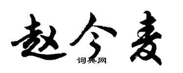 胡问遂赵今麦行书个性签名怎么写