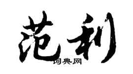 胡问遂范利行书个性签名怎么写