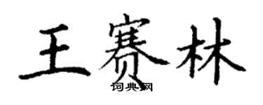 丁谦王赛林楷书个性签名怎么写
