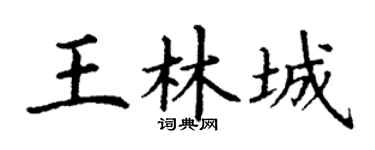 丁谦王林城楷书个性签名怎么写