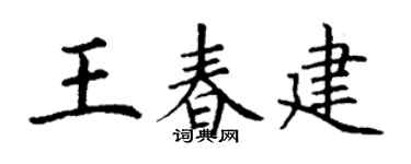 丁谦王春建楷书个性签名怎么写