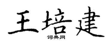 丁谦王培建楷书个性签名怎么写