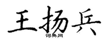 丁谦王扬兵楷书个性签名怎么写