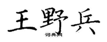 丁谦王野兵楷书个性签名怎么写
