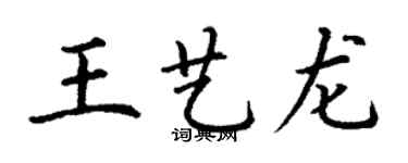 丁谦王艺龙楷书个性签名怎么写