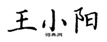 丁谦王小阳楷书个性签名怎么写