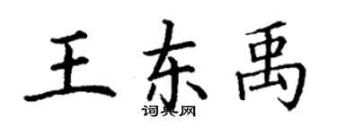 丁谦王东禹楷书个性签名怎么写