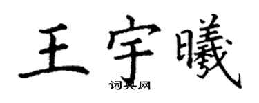 丁谦王宇曦楷书个性签名怎么写