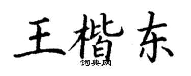 丁谦王楷东楷书个性签名怎么写