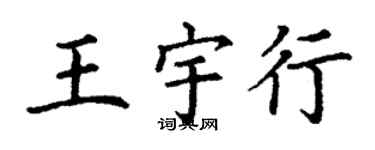 丁谦王宇行楷书个性签名怎么写