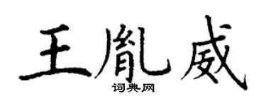 丁谦王胤威楷书个性签名怎么写