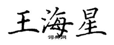 丁谦王海星楷书个性签名怎么写