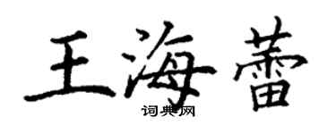 丁谦王海蕾楷书个性签名怎么写