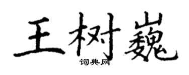 丁谦王树巍楷书个性签名怎么写
