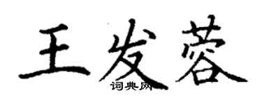丁谦王发蓉楷书个性签名怎么写