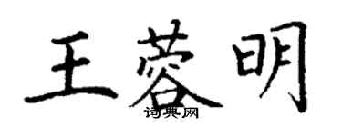 丁谦王蓉明楷书个性签名怎么写