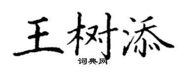 丁谦王树添楷书个性签名怎么写