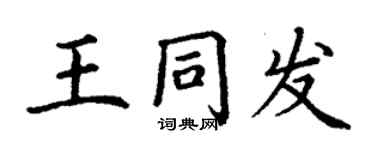 丁谦王同发楷书个性签名怎么写